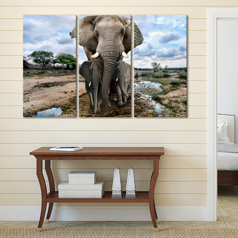 Safari Elephants Wall Art