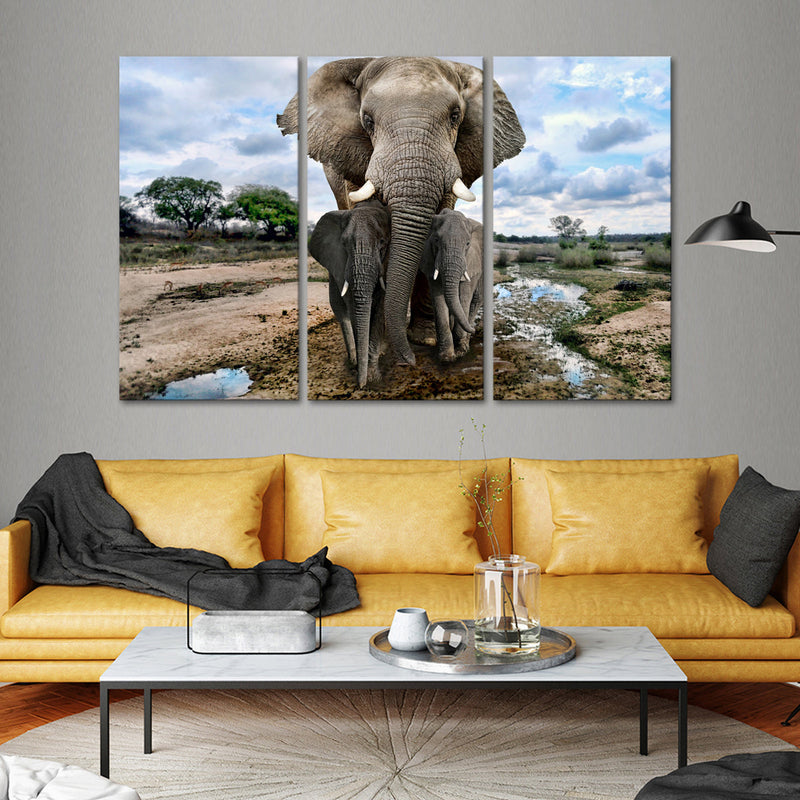 Safari Elephants Wall Art