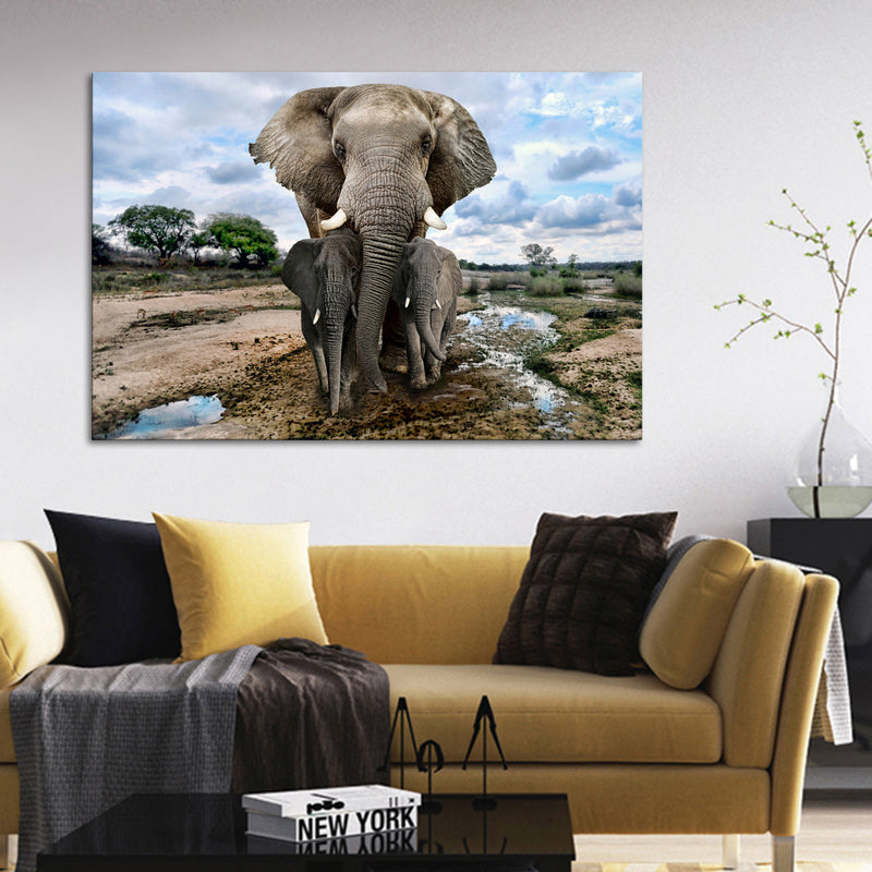 Safari Elephants Wall Art