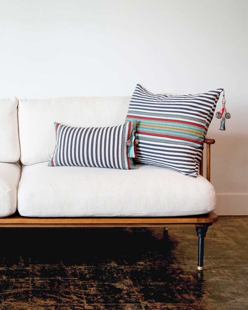 SALE SanCri Gray Stripe Pillow