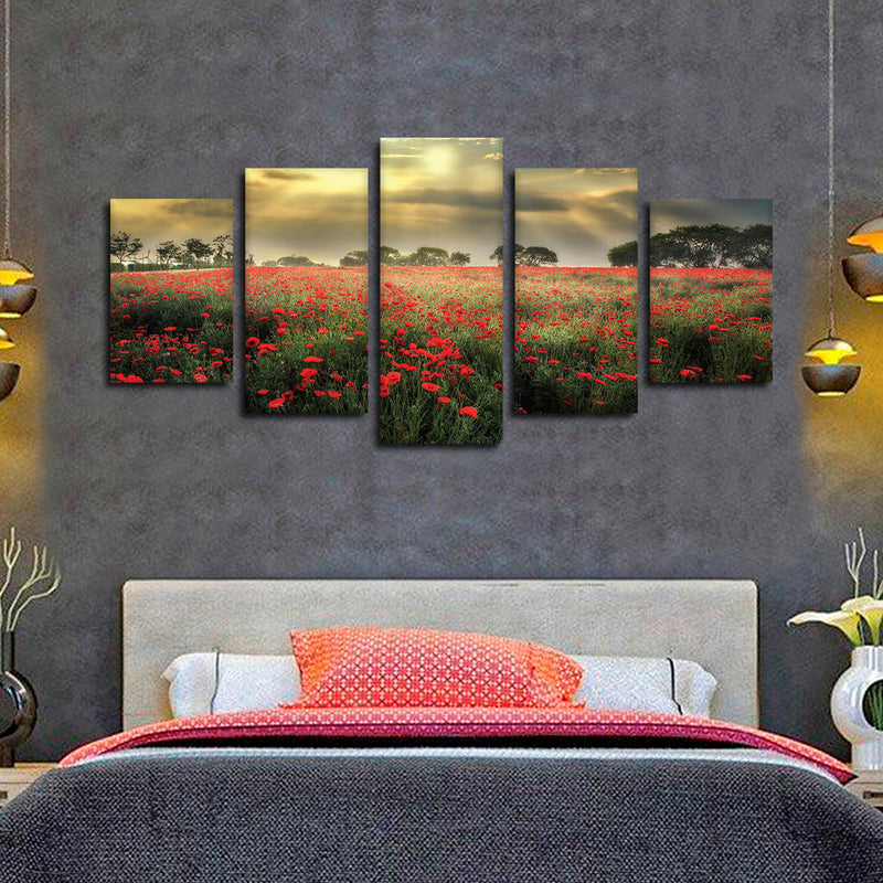 Scandinavian Poppy Field Wall Art