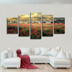 Scandinavian Poppy Field Wall Art
