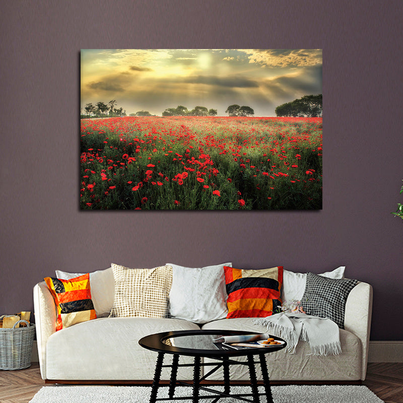 Scandinavian Poppy Field Wall Art