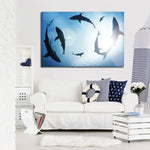 School Of Sharks Wall Art
