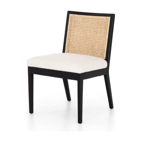 Antonia Cane Brushed Ebony Armless Dining Chair | ready to ship!