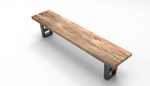 Maxwell 84" Acacia Dining Bench - Natural + Smoke