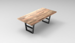 Maxwell Acacia 84" Dining Table - Natural + Smoke