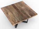 Maxwell Acacia 54" Square Dining Table - Natural + Smoke