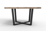 Maxwell Acacia 54" Square Dining Table - Natural + Smoke