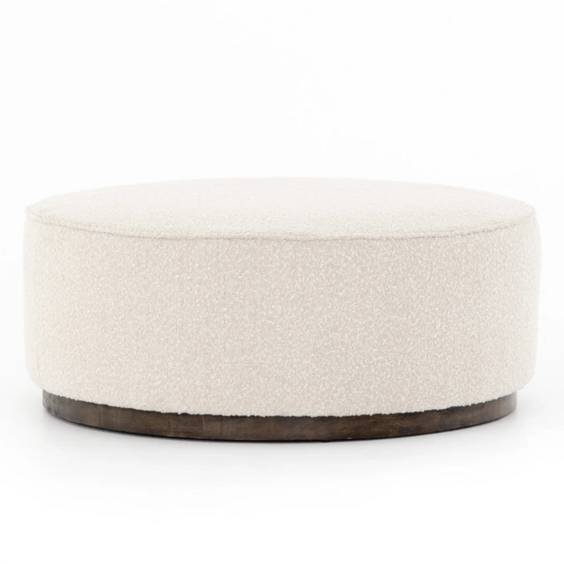 Sinclair Large Round Ottoman - Knoll Natural | ready to ship!