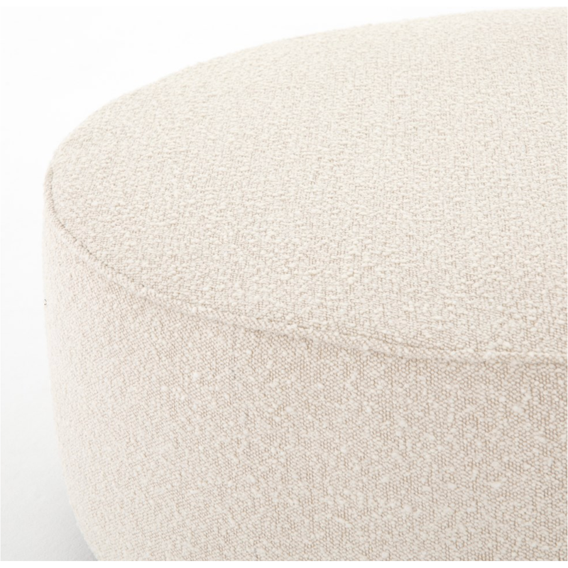 Sinclair Large Round Ottoman - Knoll Natural | ready to ship!