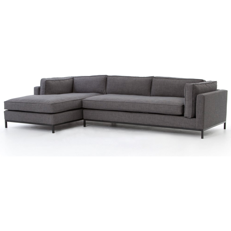 Grammercy 2-Piece Chaise Sectional - Bennett Charcoal