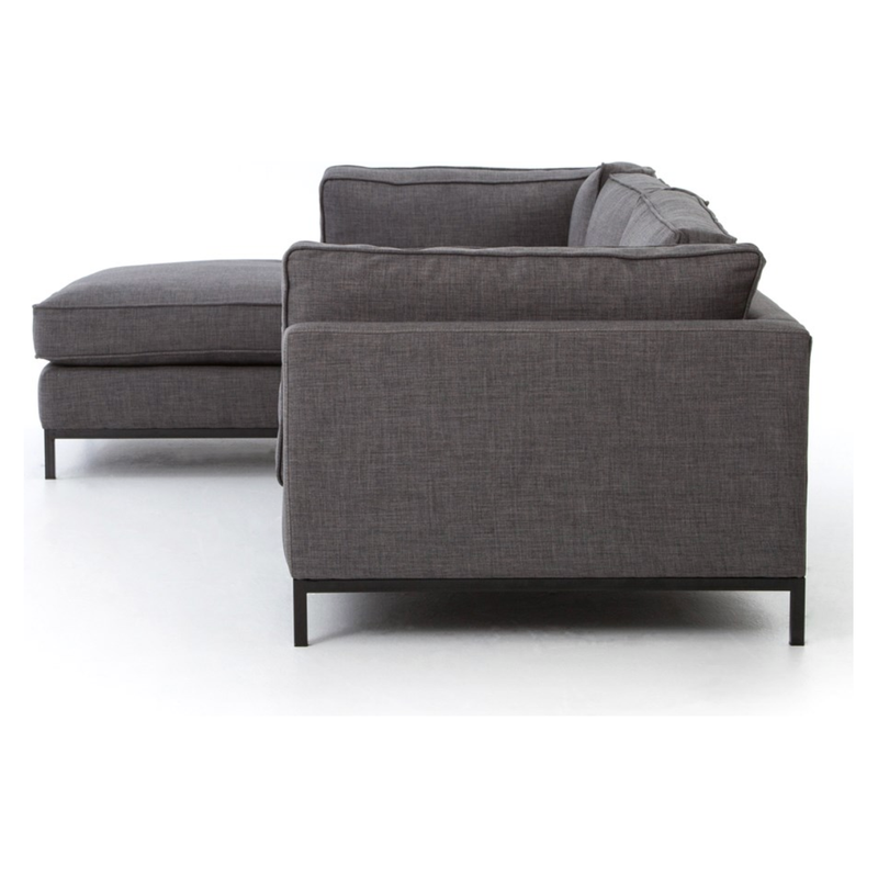 Grammercy 2-Piece Chaise Sectional - Bennett Charcoal