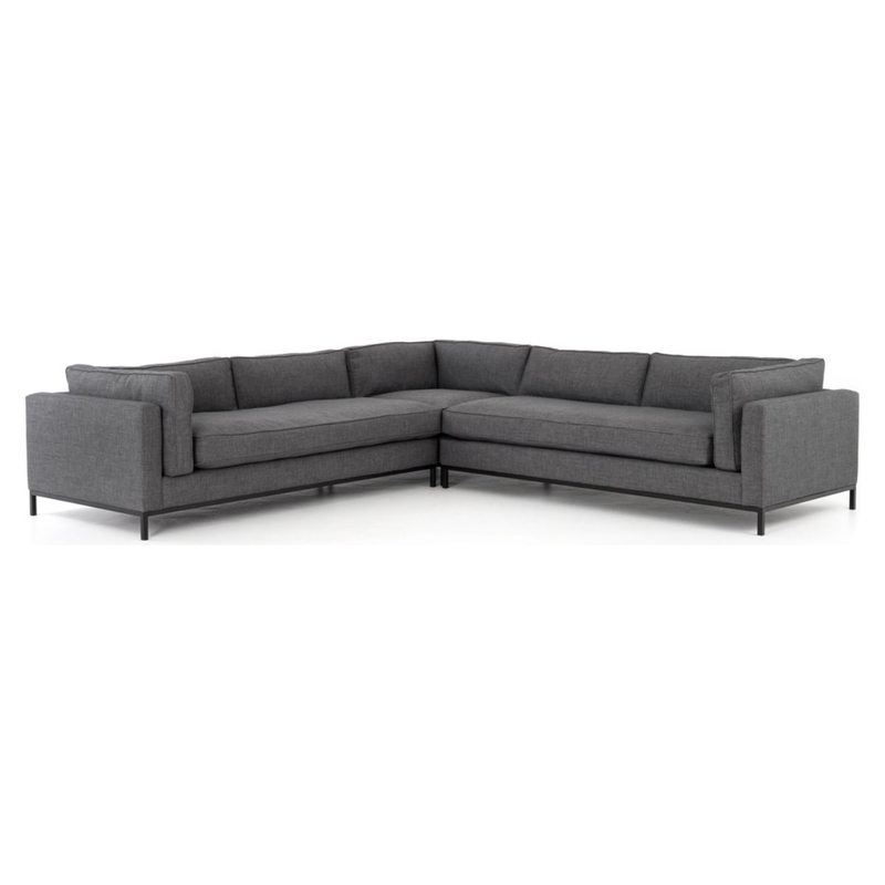 Grammercy 3-Piece Sectional - Bennett Charcoal | shipping 6/4/2025