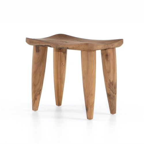 Zuri Outdoor Stool - Aged Natural Teak | ready to ship!
