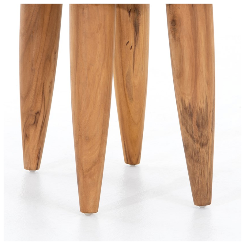Zuri Outdoor Stool - Aged Natural Teak | ready to ship!