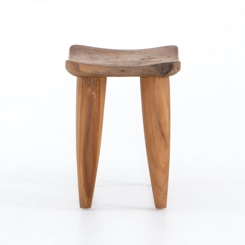 Zuri Outdoor Stool - Aged Natural Teak | ready to ship!