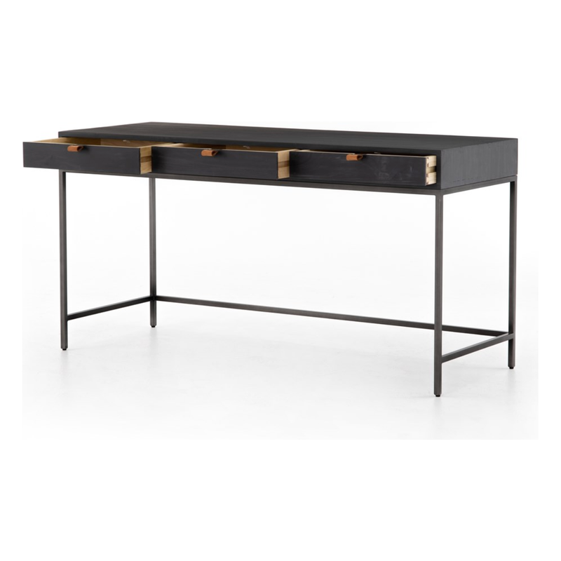 Trey Modular Writing Desk - Black Wash Poplar | ready to ship!