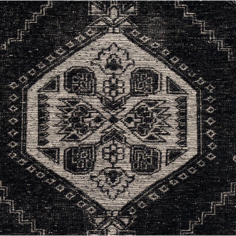 Zahra Black Hand-Knotted Rug