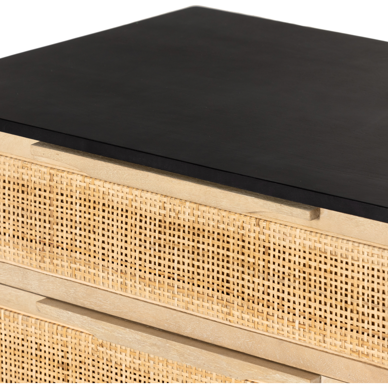 Sydney Black Wash Mango Large Nightstand | ready to ship!