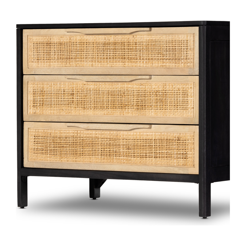 Sydney Black Wash Mango Large Nightstand | ready to ship!