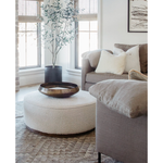 Sinclair Large Round Ottoman - Knoll Natural | ready to ship!