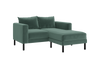 The Essential Loveseat Sectional in Recycled Velvet