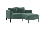 The Essential Loveseat Sectional in Recycled Velvet