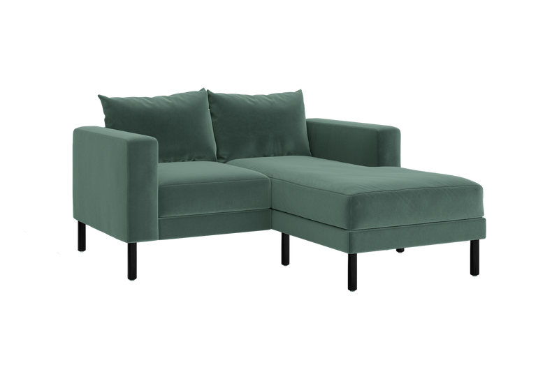 The Essential Loveseat Sectional in Recycled Velvet