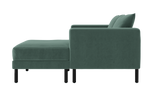 The Essential Loveseat Sectional in Recycled Velvet