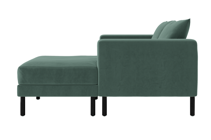 The Essential Loveseat Sectional in Recycled Velvet
