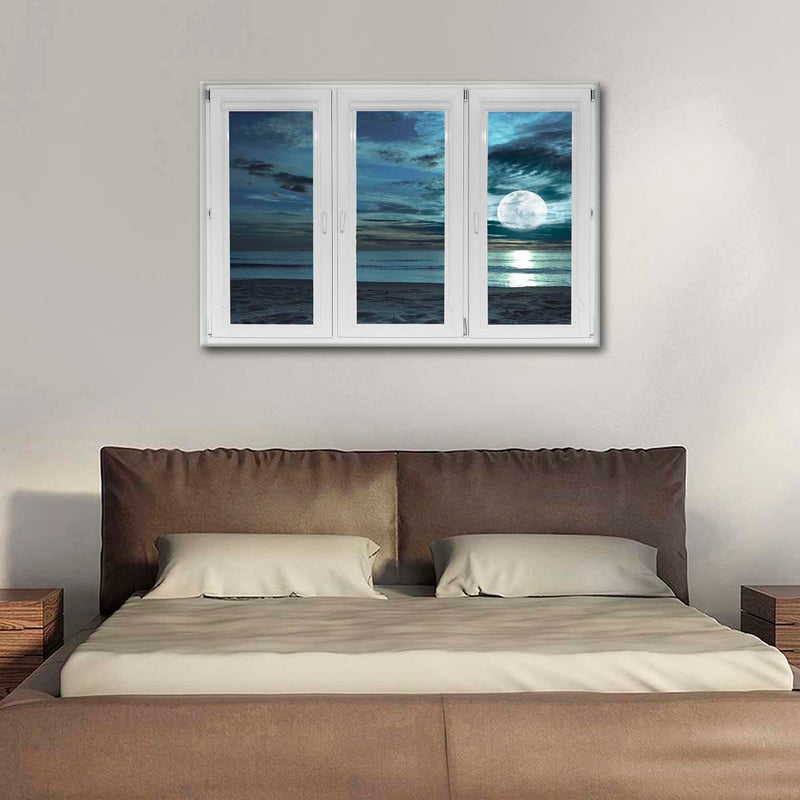 Window To Moonlit Beach Wall Art