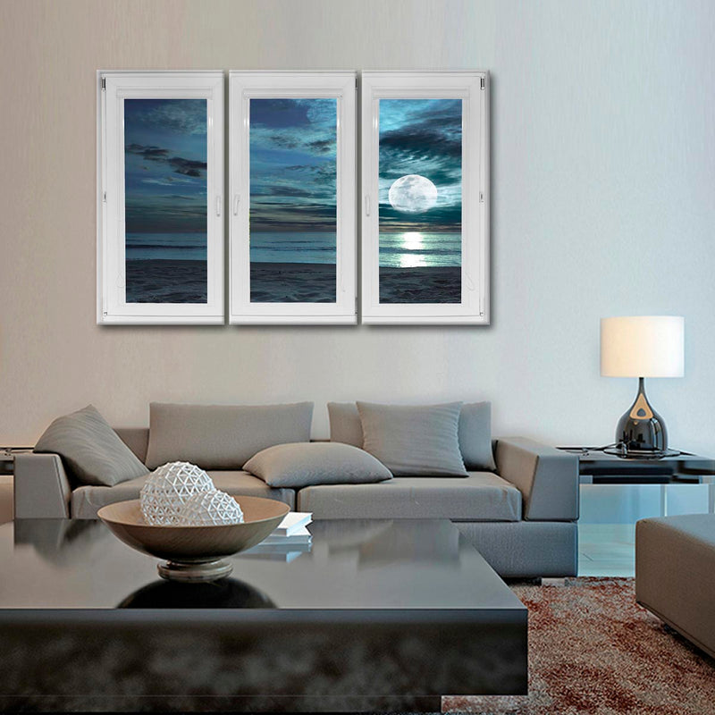 Window To Moonlit Beach Wall Art
