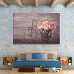 Ranunculus Bicycle Vase Wall Art