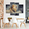 Misty Wild Lion Wall Art