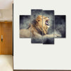 Misty Wild Lion Wall Art