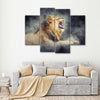 Misty Wild Lion Wall Art