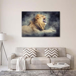 Misty Wild Lion Wall Art