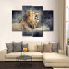 Misty Wild Lion Wall Art