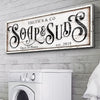Personalized Soap And Suds Laundry Sign