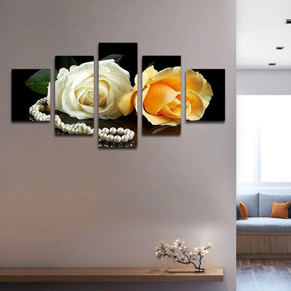 Pearls And Roses Wall Art