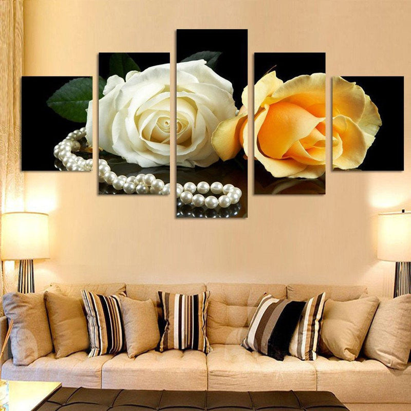 Pearls And Roses Wall Art