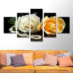 Pearls And Roses Wall Art