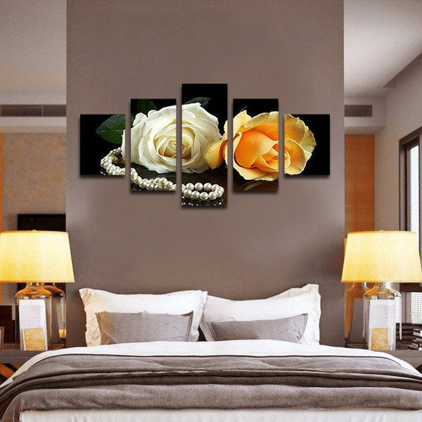 Pearls And Roses Wall Art