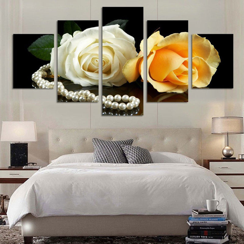 Pearls And Roses Wall Art