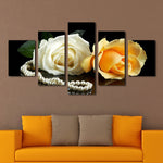 Pearls And Roses Wall Art