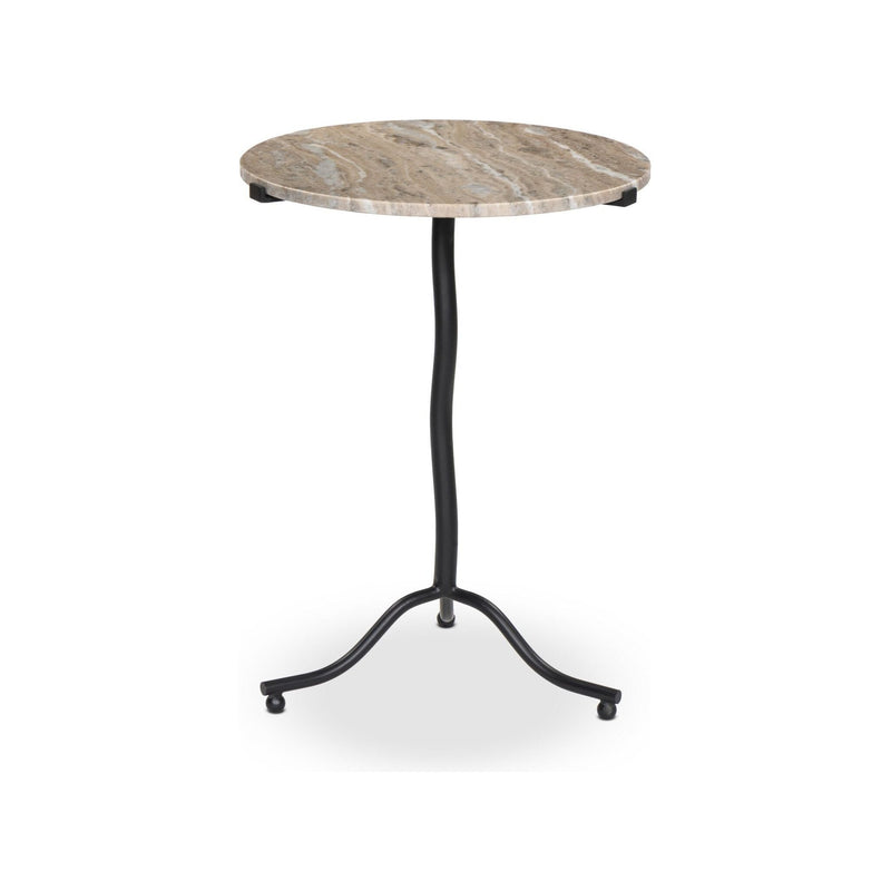 Sophie Creamy Taupe Marble End Table | shipping 7/14/2025