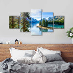 Sunny Maligne Lake Wall Art