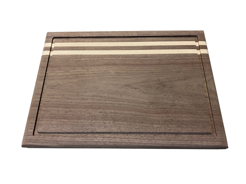 Modern Walnut Mixed with 2 strips of Maple Side grain Cutting Board