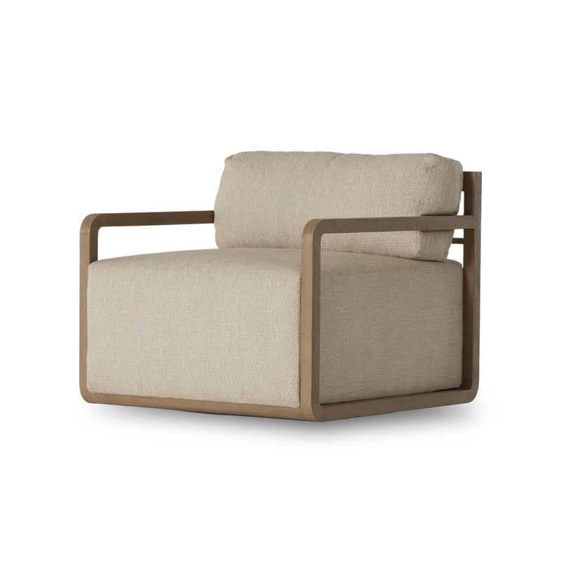 Stroud Faye Sand Outdoor Swivel Chair | ready to ship!